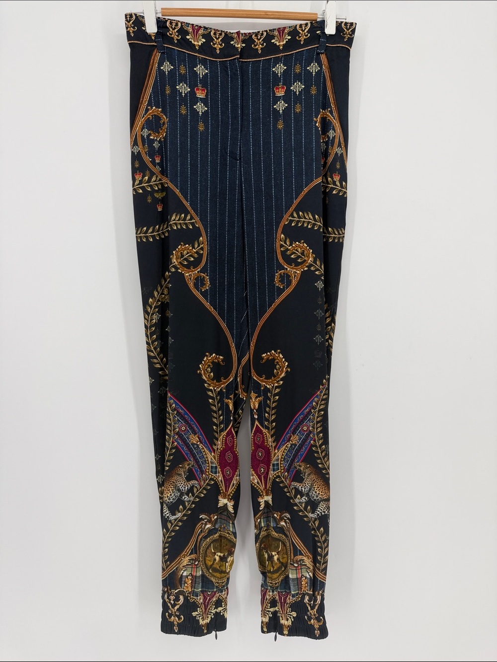 CAMILLA Dining Hall‎ Darling Silk Jogger Pants Small Designer Resort Luxe - Picture 2 of 12